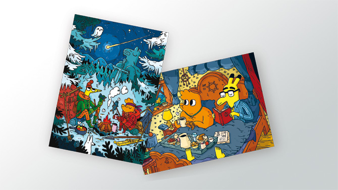 Pimo & Rex Winterpostkarten
